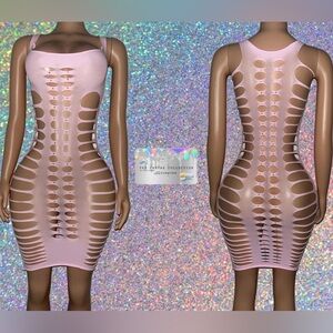 EXOTIC STRIPPER/ DANCE WEAR: 1 PIECE DRESS WITH RHINESTONES